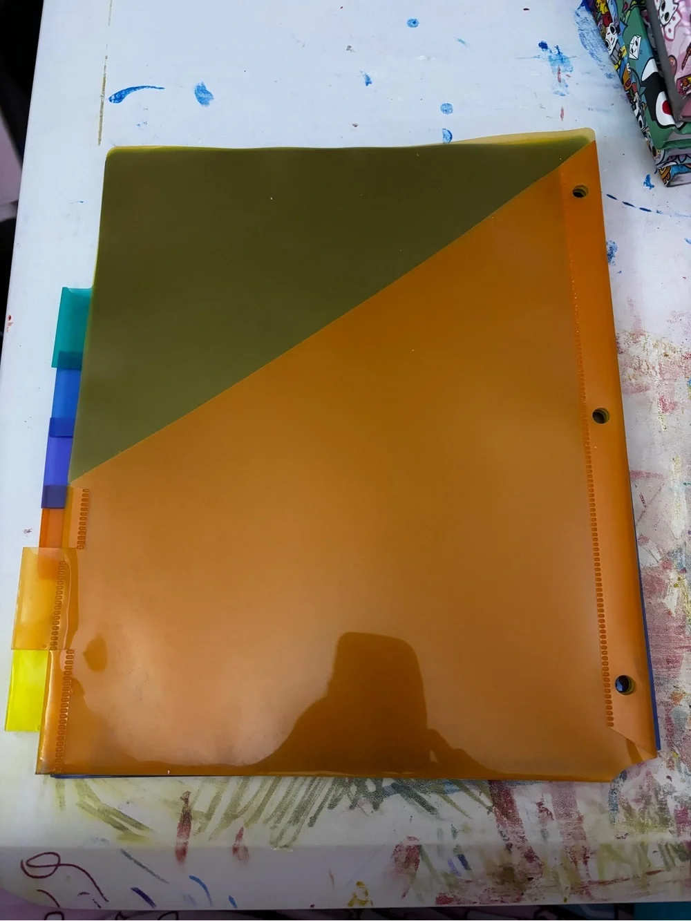 Set of Colorful Transparent Dividers for Binders - 6 colors